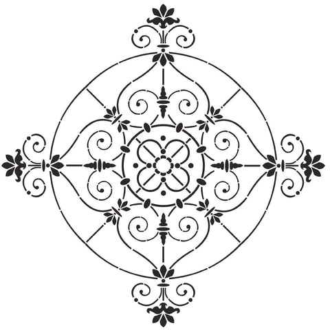 Ceiling Medallion Wall Stencil