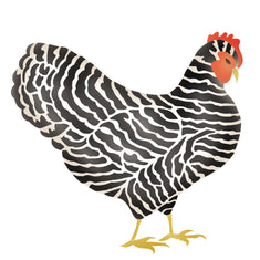 Zebra Chicken Wall Stencil