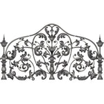 Queen Iron Headboard Wall Stencil
