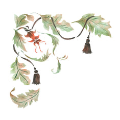Acanthus Corner Wall Stencil
