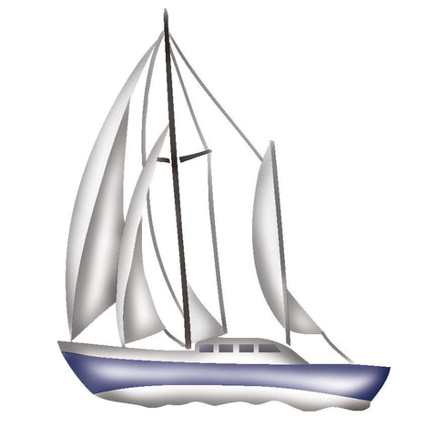 Large Clipper Ship Wall Stencil