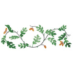 Leaf and Acorn Design Wall Stencil