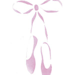 Single Ballet Slippers Wall Stencil