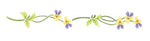 Johnny Jump Up Flower Wall Stencil Border