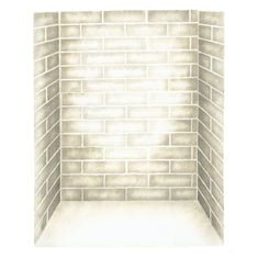 Brick Fireplace Insert Wall Stencil