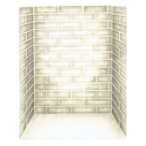 Brick Fireplace Insert Wall Stencil