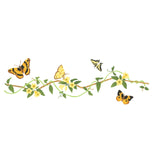 Butterfly with Vine Wall Stencil Border
