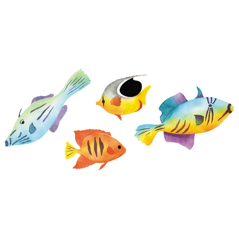 Four Fish Wall Stencil