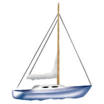 Single Sailboat Wall Stencil