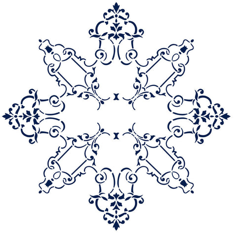 Filigree Medallion Ceiling Wall Stencil