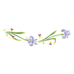 Iris Flower Border Wall Stencil