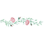 Primrose Vine Flower Wall Stencil Border