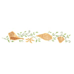 Shells and Leaves Wall Stencil