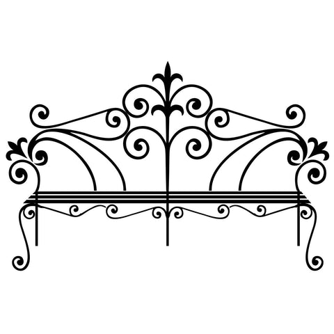 Iron Bench Wall Stencil