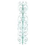 Door Panel Scroll Wall Stencil