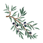 Olive Tree Branch Wall Stencil