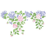 Hydrangea and Roses Wall Stencil