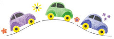 VW Bug Cars Wall Stencil Border