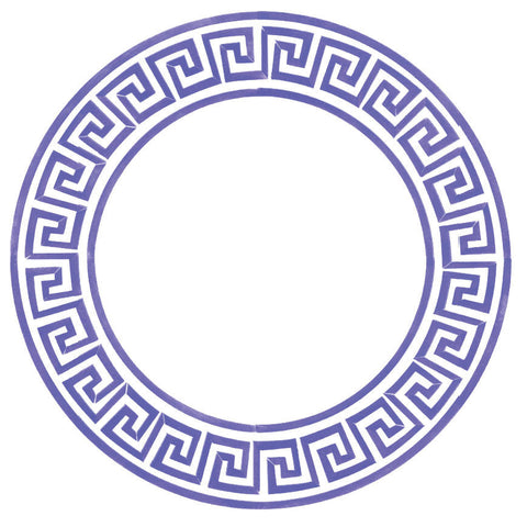 Small Greek Key Circle Wall Stencil