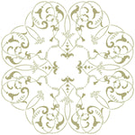 Scroll Ceiling Wallpaper Wall Stencil