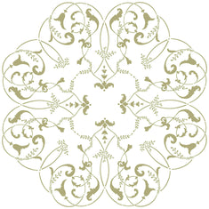 Scroll Ceiling Wallpaper Wall Stencil