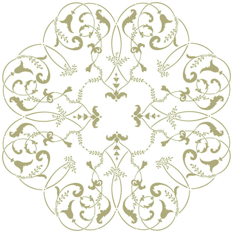 Scroll Ceiling Wallpaper Wall Stencil