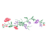 Rose and Berry Vine Wall Stencil Border