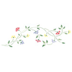Small Delicate Floral Wall Stencil Border