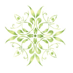 Small Leaf Medallion Wall Stencil