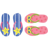 Small Flip Flop Wall Stencil Border
