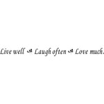 Medium Live Well, Laugh Often, Love Much Wall Stencil