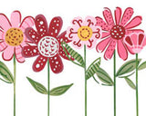 Lollipop Flowers Wall Stencil