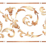 Acanthus Stripe Wall Stencil