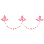 Small Dotted Scallop Wall Stencil Border