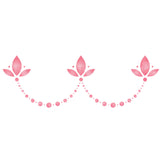 Small Dotted Scallop Wall Stencil Border