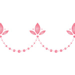 Small Dotted Scallop Wall Stencil Border