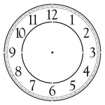 12 to 46 Inch Contemporary Clockface Wall Stencil