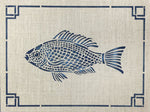 Fish Frame Wall Stencil