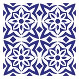 Flower Tile Wall Stencil