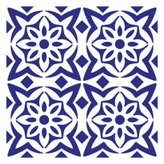 Flower Tile Wall Stencil