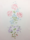 Rose and Violets Spray Wall Stencil - Part 2