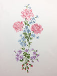 Rose and Violets Spray Wall Stencil - Part 3