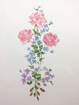 Rose and Violets Spray Wall Stencil - Part 4