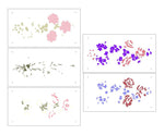 Rose and Violets Spray Wall Stencil - Overlays