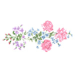 Rose and Violets Spray Wall Stencil