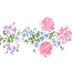 Rose and Violets Spray Wall Stencil