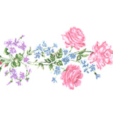 Rose and Violets Spray Wall Stencil