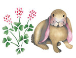 Bunnies with Clover Wall Stencil
