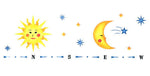 Sun, Moon and Star Wall Stencil Border