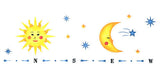 Sun, Moon and Star Wall Stencil Border